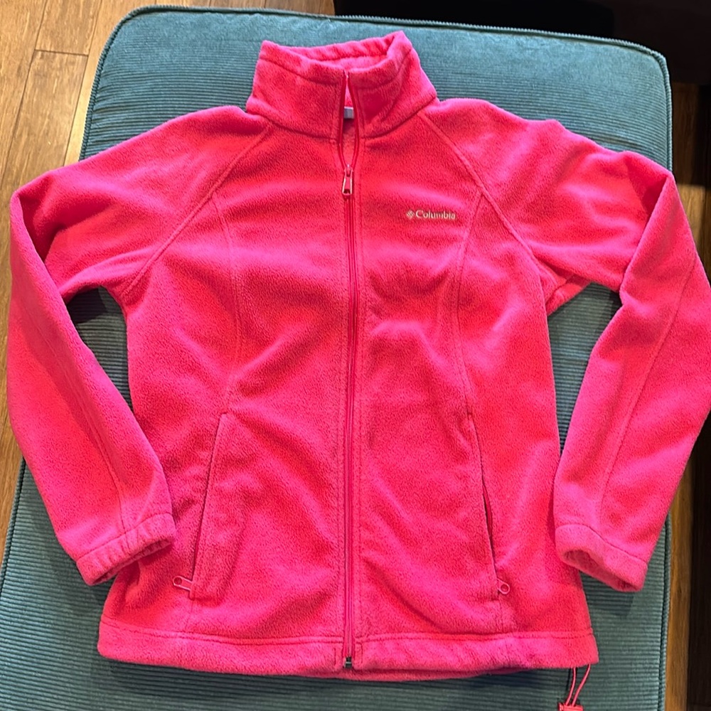 Women’s Columbia Full Zip Fleece Jacket Pink SZ M